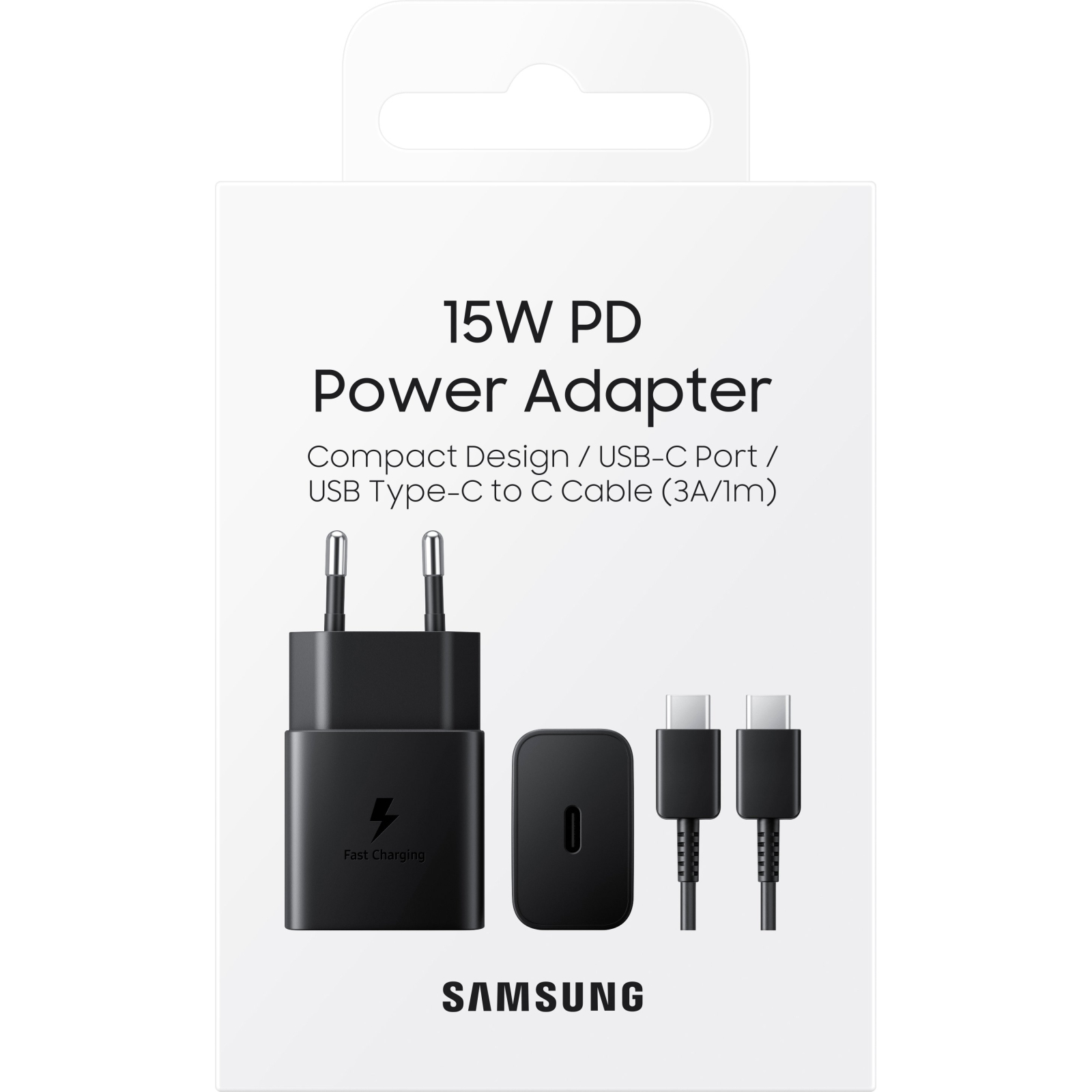 Зарядний пристрій Samsung 15W Power Adapter (w C to C Cable) Black (EP-T1510XBEGRU) зображення 5