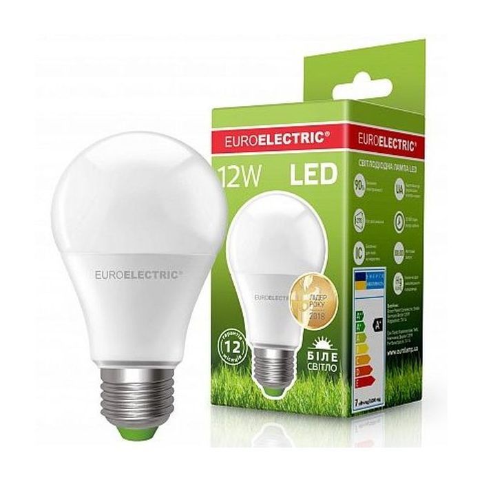 Лампочка EUROELECTRIC LED А60 12W E27 4000K 220V (LED-A60-12274(EE)) изображение 2