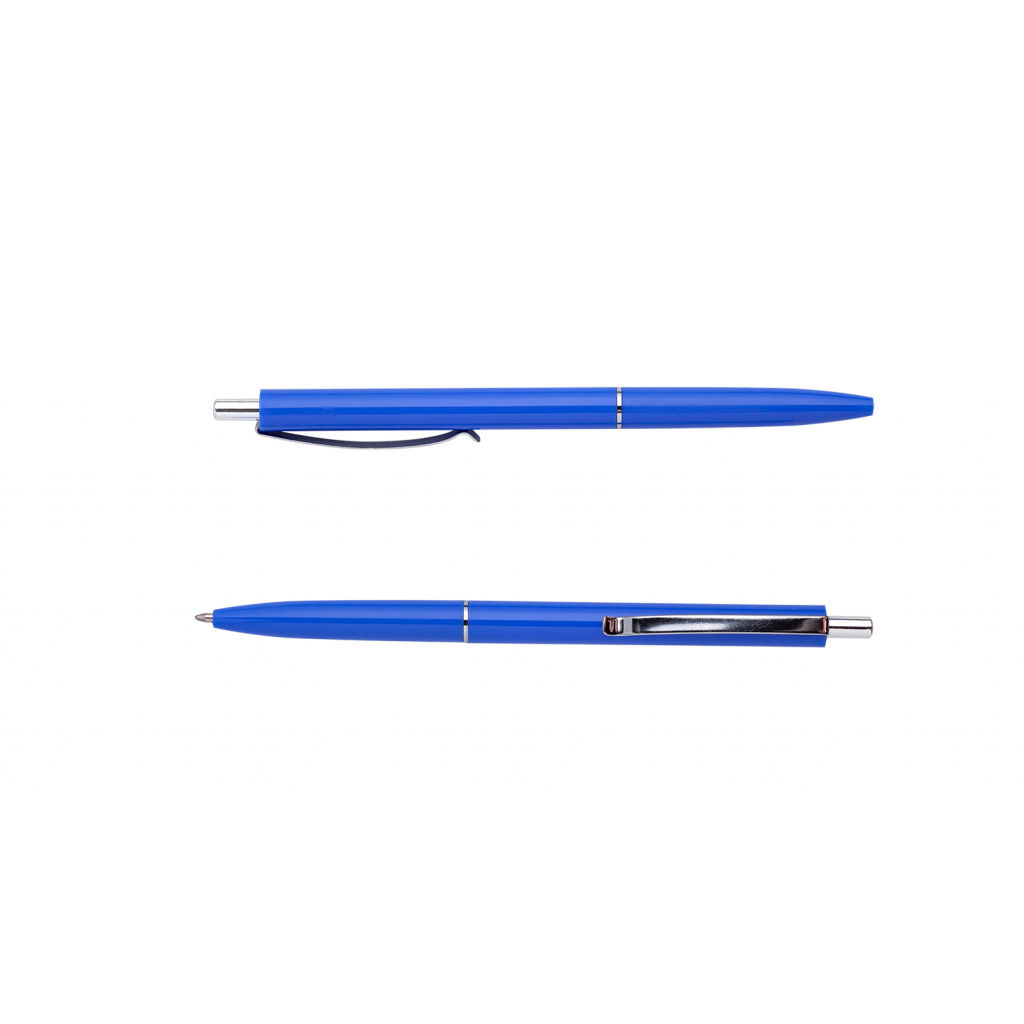 Ручка кулькова Buromax автоматична COLOR, L2U, 1 мм, синій корпус, синє чорнило (BM.8239-02)