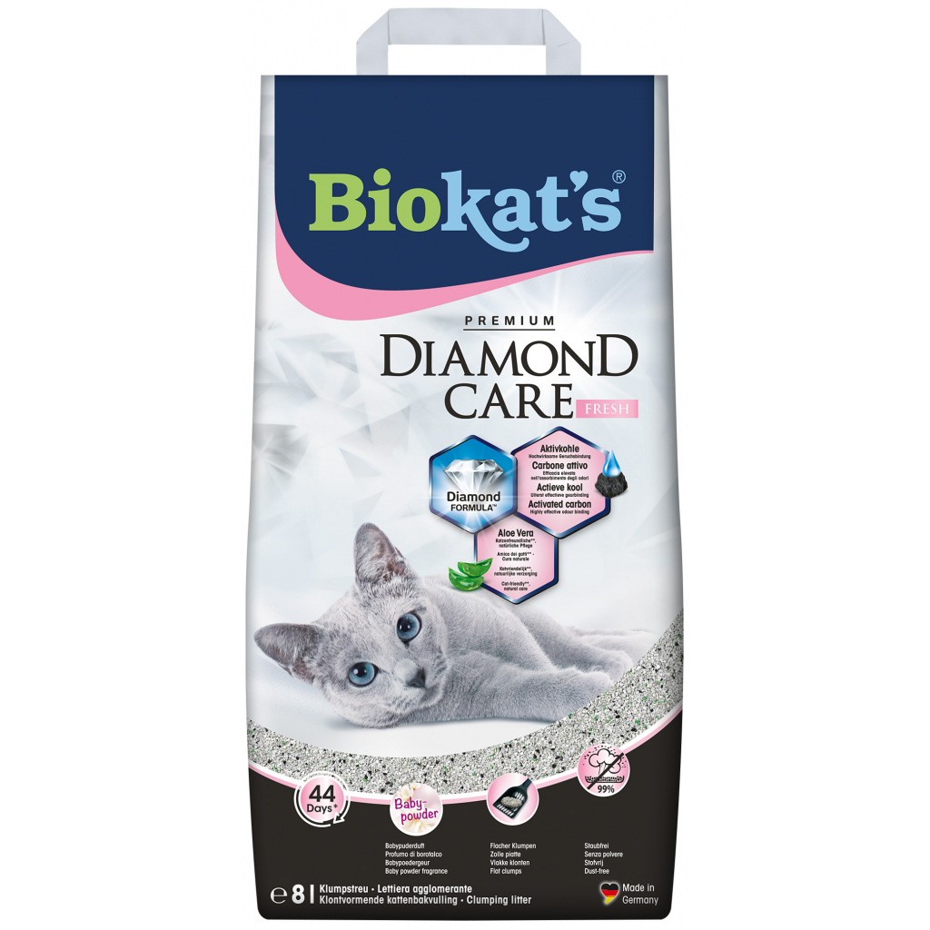 Наполнитель для туалета Biokat's DIAMOND CARE FRESH 8 л (4002064613260)