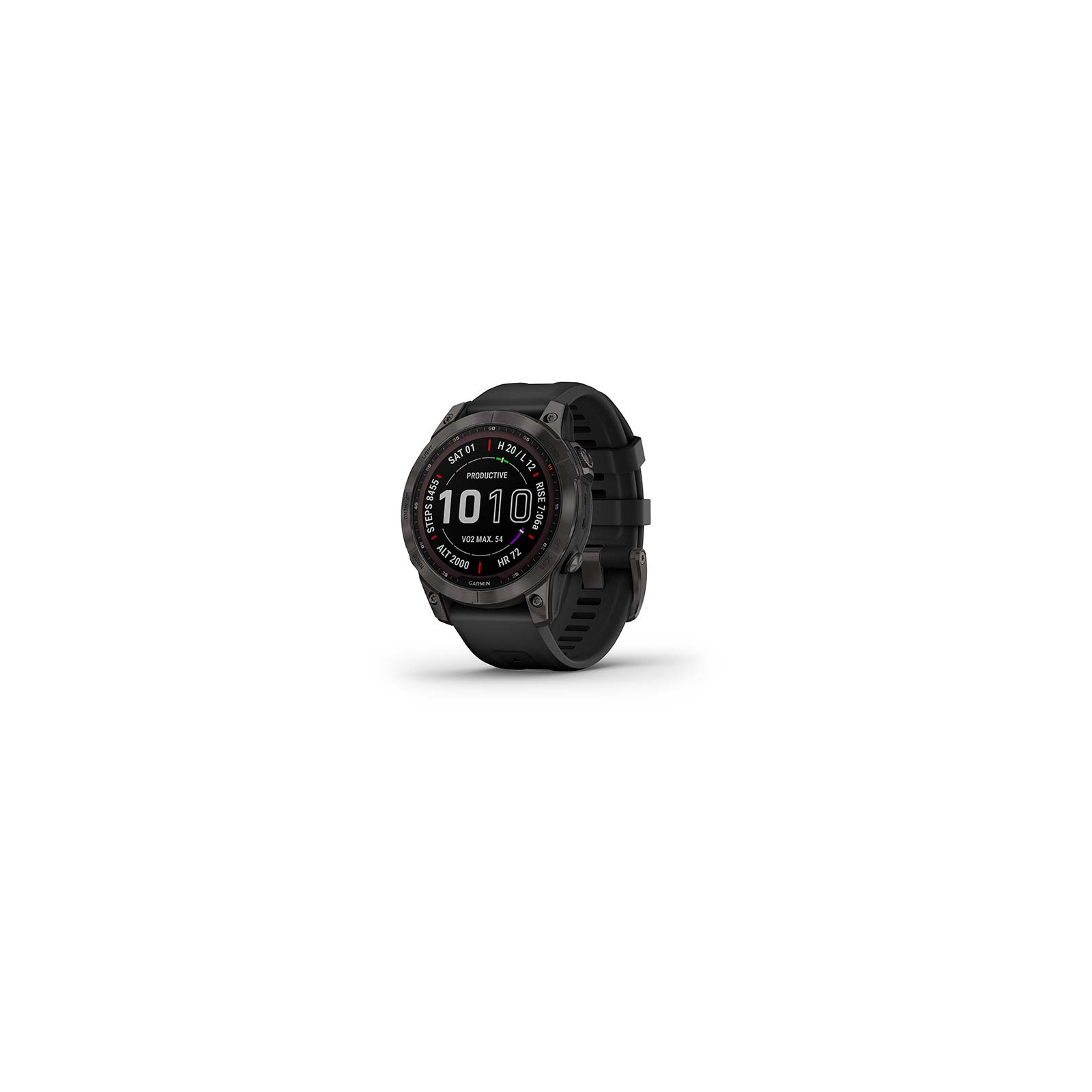 Смарт-часы Garmin fenix 7 Sapph Solar, Carbon Gray DLC Ti w/Black Band, GPS (010-02540-21)