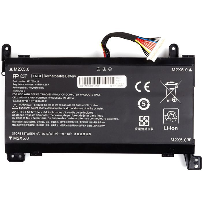 Аккумулятор для ноутбука HP Omen 17 (FM08) 14.8V 5200mAh, 16 pin PowerPlant (NB461776)