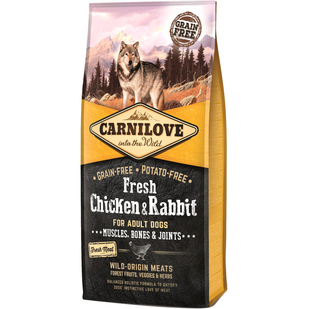 Сухой корм для собак Carnilove Fresh Chicken and Rabbit for Adult dogs 12 кг (8595602527526)