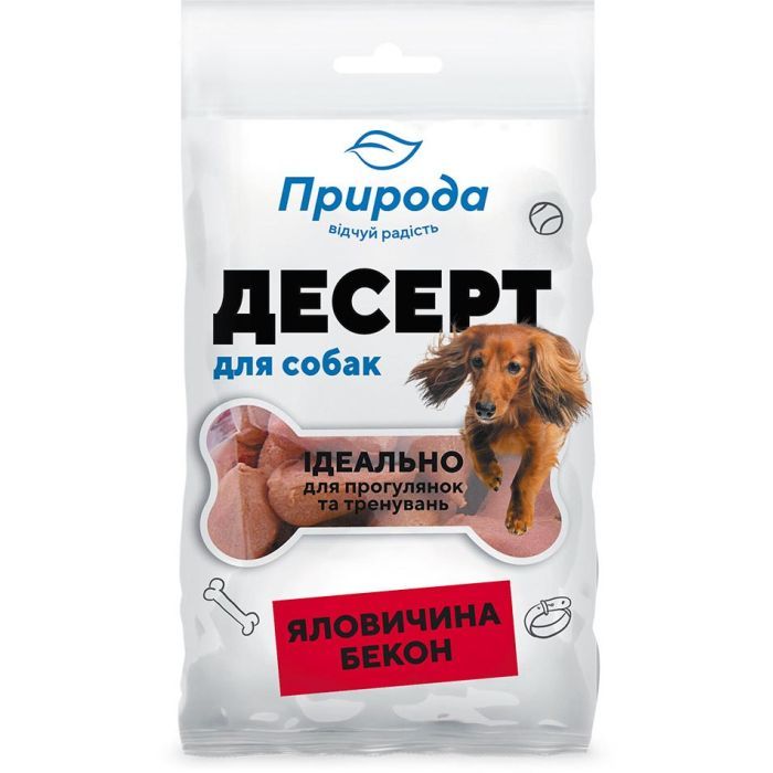 Лакомство для собак Природа Говядина-бекон 100 г (4823082403400)