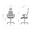 Офісне крісло Аклас Наос TILT Сірий (Сірий/Сірий) (10055395) зображення 8