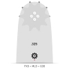 Шина для цепной пилы Oregon 0.325'', 1.3 мм 16''/40 см (160MLBK041) изображение 2