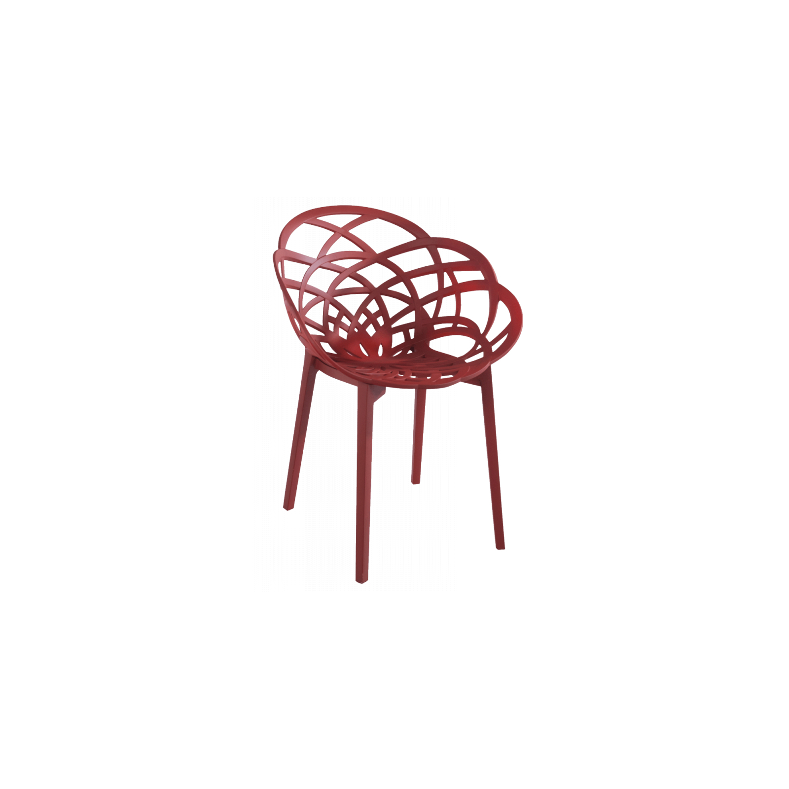 Кухонний стілець PAPATYA flora, сидіння прозоро-димчате, ніжки антрацитові (2310)