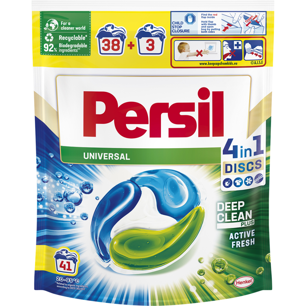 Капсулы для стирки Persil Discs Universal Deep Clean 38 шт. (9000101372960)