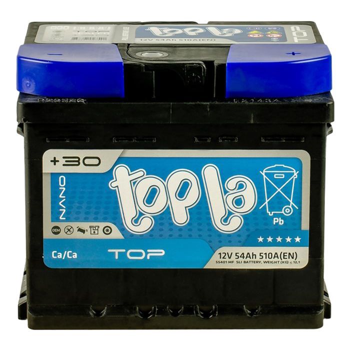 Аккумулятор автомобильный Topla 54 Ah/12V TOP Euro (118 654)