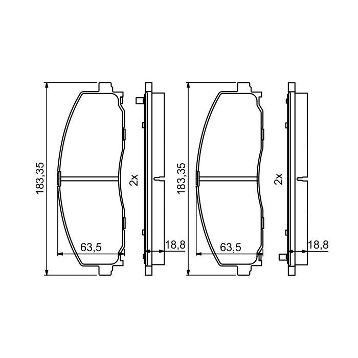 Гальмівні колодки Bosch 0986494769 зображення 2