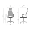 Офісне крісло Аклас Вірго HR HB 8002A Чорний (00060141) зображення 5