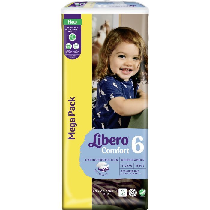 Підгузки Libero Comfort Розмір 6 (13-20 кг) 42 шт (7322541757049) зображення 2