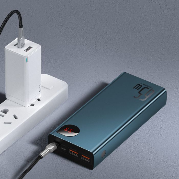 Батарея универсальная Baseus Adaman Metal 20000mAh, PD/65W, QC/3.0, +cable USB to Type-C (PPIMDA-D03) изображение 10