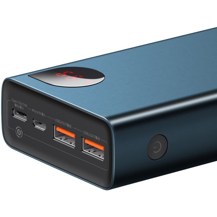 Батарея универсальная Baseus Adaman Metal 20000mAh, PD/65W, QC/3.0, +cable USB to Type-C (PPIMDA-D03) изображение 4