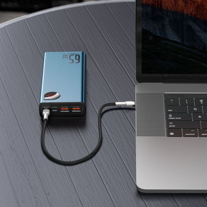 Батарея универсальная Baseus Adaman Metal 20000mAh, PD/65W, QC/3.0, +cable USB to Type-C (PPIMDA-D03) изображение 8