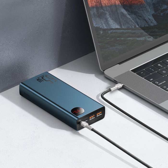 Батарея универсальная Baseus Adaman Metal 20000mAh, PD/65W, QC/3.0, +cable USB to Type-C (PPIMDA-D03) изображение 9