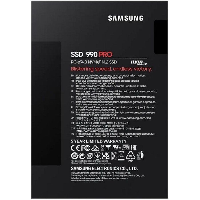Накопитель SSD M.2 2280 2TB 990 PRO Samsung (MZ-V9P2T0BW) изображение 6