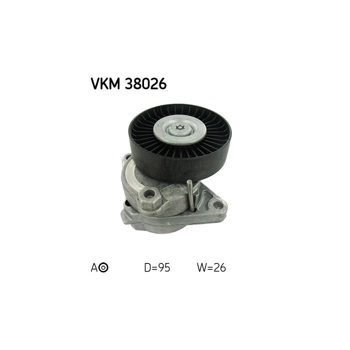 Натягувач ременя з роликом SKF VKM 38026