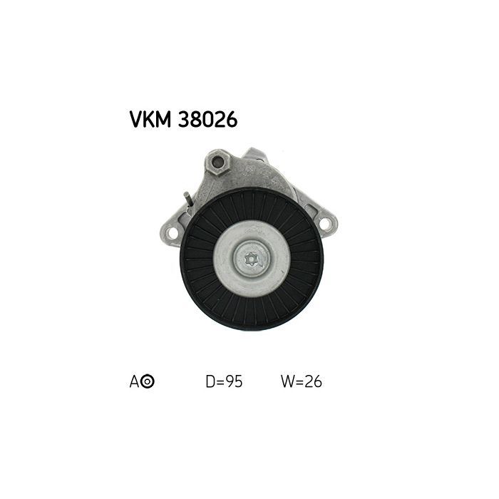 Натягувач ременя з роликом SKF VKM 38026 зображення 3