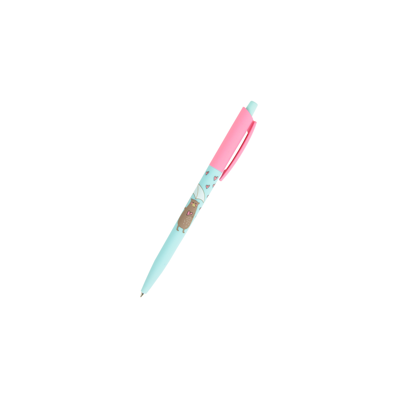 Ручка шариковая Axent автоматическая Lovely rain, синяя (AB1090-34-A)