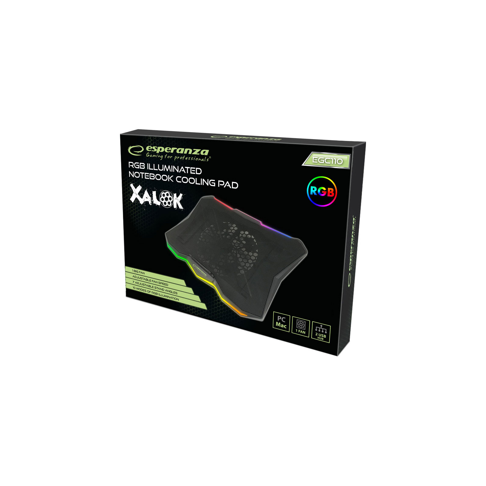 Підставка до ноутбука Esperanza EGC110 with RGB Xalok (EGC110) зображення 7