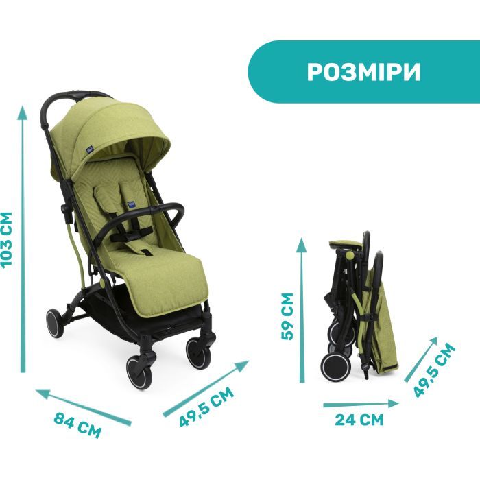 Коляска Chicco Trolley Me Салатовая (79865.55) изображение 4