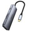 Концентратор Choetech USB-C 7-in-1 (HDMI/PD/CR/USB-A/USB-C) alum (HUB-M19-GY) зображення 2