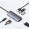 Концентратор Choetech USB-C 7-in-1 (HDMI/PD/CR/USB-A/USB-C) alum (HUB-M19-GY) изображение 4