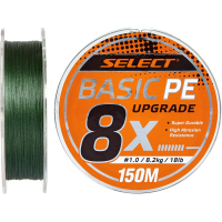 Фото - Леска и шнуры SELECT Шнур  Basic PE 8x 150m Dark Green 0.6/0.10mm 12lb/5.5kg  (1870.31.32)
