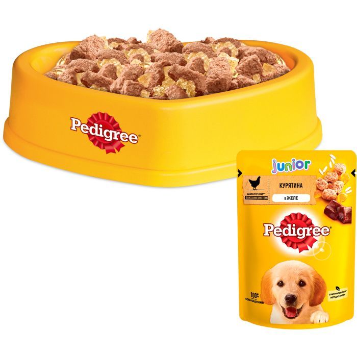 Вологий корм для собак Pedigree Junior Курка з рисом у желе 100 г (5900951017247) зображення 5