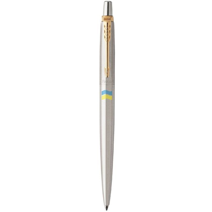 Ручка шариковая Parker JOTTER 17 UKRAINE SS GT BP Флаг желто-синий (16032_T008c)