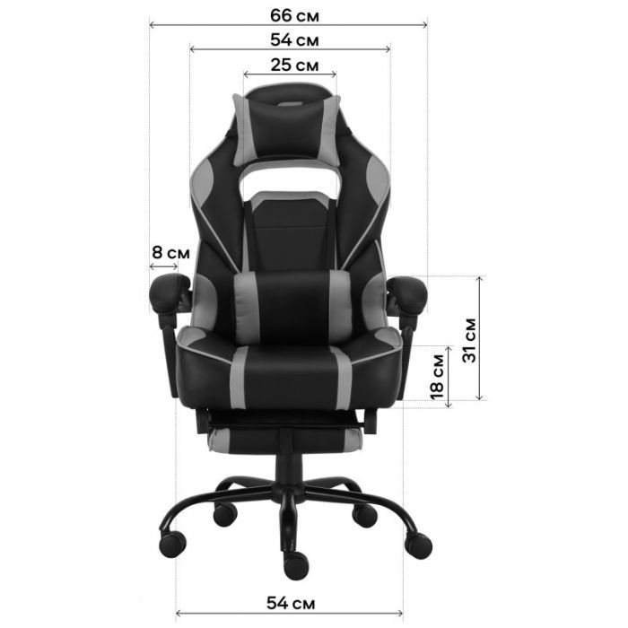 Кресло игровое GT Racer X-2748 Black/Blue изображение 8