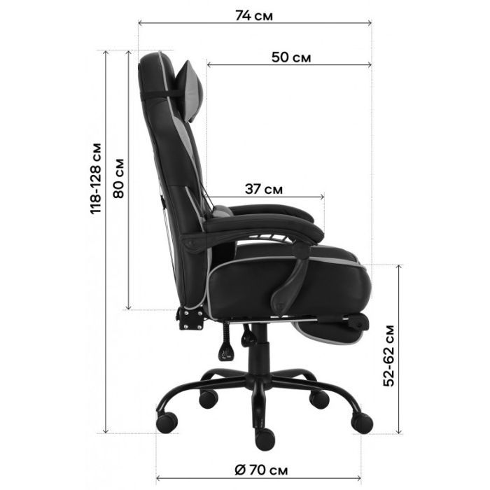 Кресло игровое GT Racer X-2748 Black/Blue изображение 9