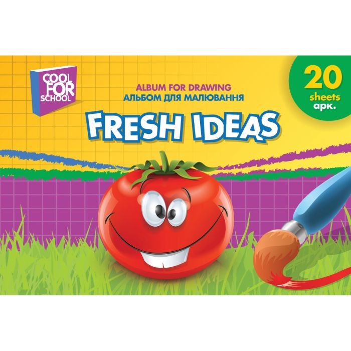 Альбом для рисования Cool For School на пружине, 20 листов Fresh Ideas (CF60903-01)