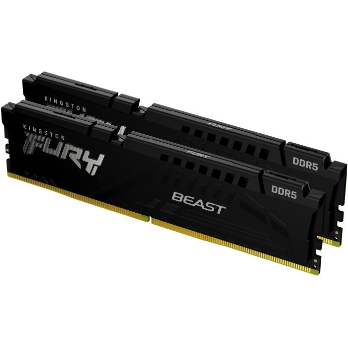 Модуль памяти для компьютера DDR5 16GB (2x8GB) 5200 MHz Beast Black Kingston Fury (ex.HyperX) (KF552C36BBEK2-16)