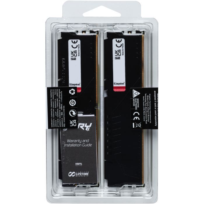 Модуль памяти для компьютера DDR5 16GB (2x8GB) 5200 MHz Beast Black Kingston Fury (ex.HyperX) (KF552C36BBEK2-16) изображение 6