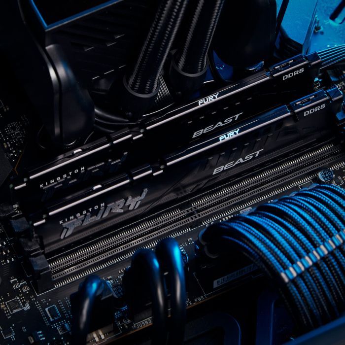 Модуль памяти для компьютера DDR5 16GB (2x8GB) 5200 MHz Beast Black Kingston Fury (ex.HyperX) (KF552C36BBEK2-16) изображение 7
