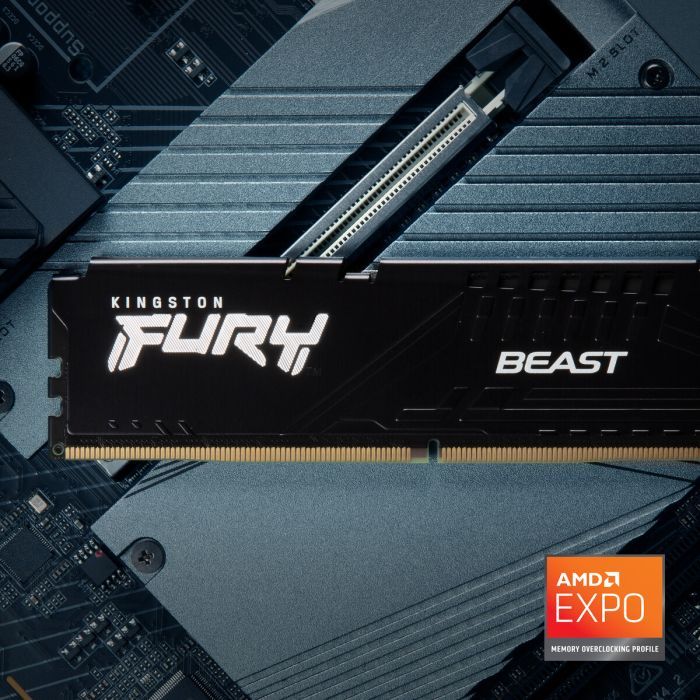 Модуль памяти для компьютера DDR5 16GB (2x8GB) 5200 MHz Beast Black Kingston Fury (ex.HyperX) (KF552C36BBEK2-16) изображение 9
