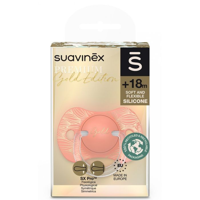 Пустышка Suavinex Gold Edition физиологическая, +18 мес. оранжевая (307863) изображение 3