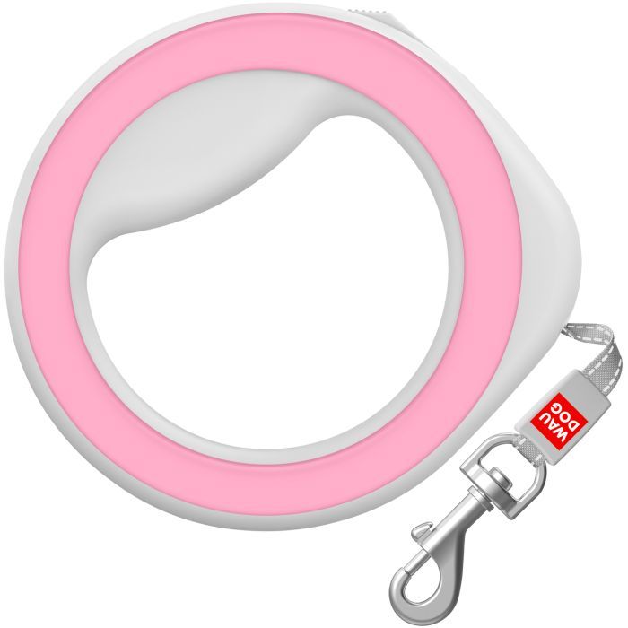 Повідець для собак WAUDOG R-leash світловідбиваюча стрічка XS-M до 40 кг 2.9 м білий (812715)