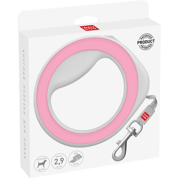 Повідець для собак WAUDOG R-leash світловідбиваюча стрічка XS-M до 40 кг 2.9 м білий (812715) зображення 2