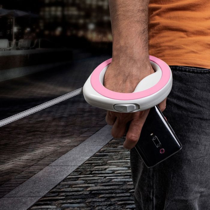 Повідець для собак WAUDOG R-leash світловідбиваюча стрічка XS-M до 40 кг 2.9 м білий (812715) зображення 8