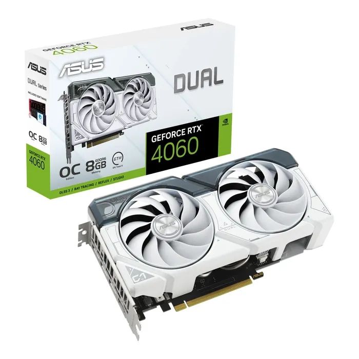 Відеокарта ASUS GeForce RTX4060 8Gb DUAL OC WHITE (DUAL-RTX4060-O8G-WHITE) зображення 2