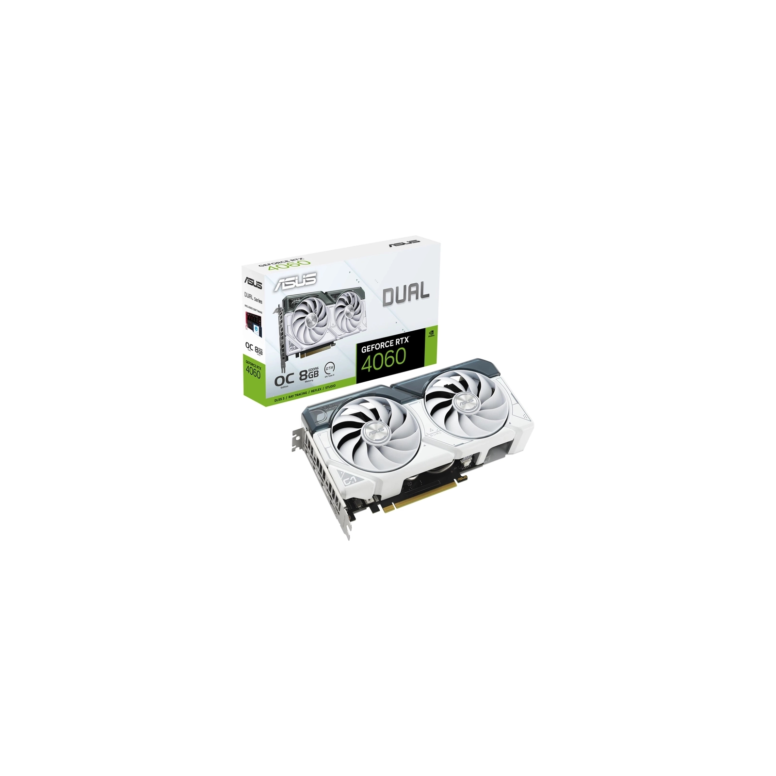 Відеокарта ASUS GeForce RTX4060 8Gb DUAL OC WHITE (DUAL-RTX4060-O8G-WHITE) зображення 2