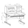 Парта FunDesk Sentire Grey (222400) зображення 9