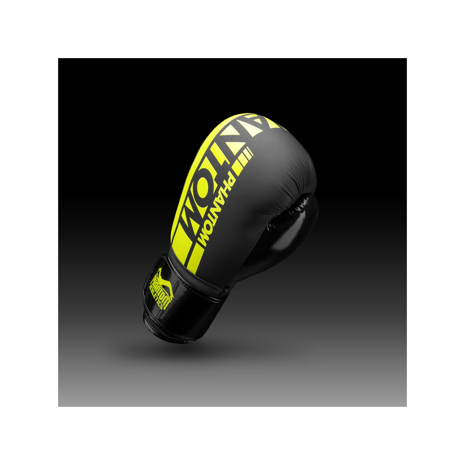 Боксерские перчатки Phantom APEX Elastic Neon Black/Yellow 12oz (PHBG2300-12) изображение 2