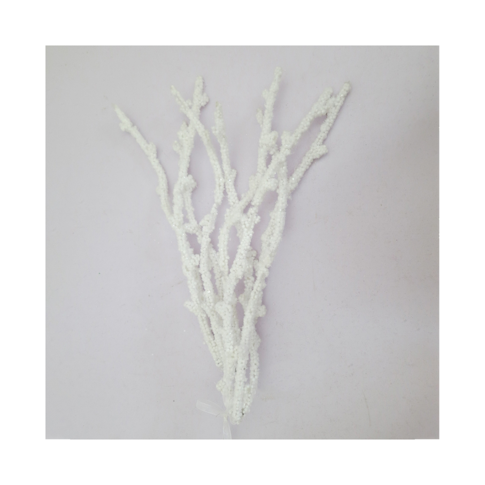 Декоративная ветвь YES! Fun Морозные сосульки, белые, 40 см (974740)