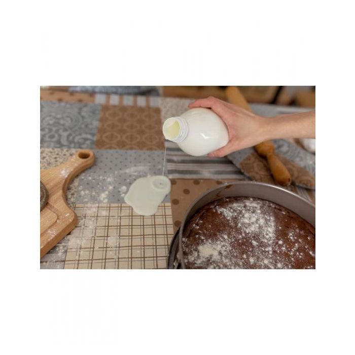 Скатерть Прованс водоотталкивающая Simfoni Печворк Какао 220х140 см (4823093411821) изображение 2