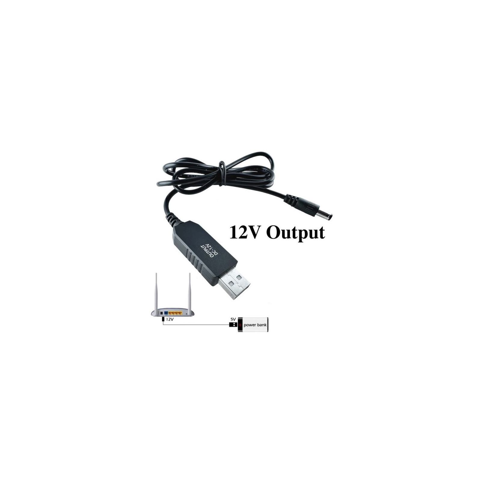 Кабель живлення USB 2.0 AM to DC 5.5 х 2.1 mm 1.0m 5V to 12V Dynamode (DM-USB-DC-5.5x2.1-12V) зображення 4