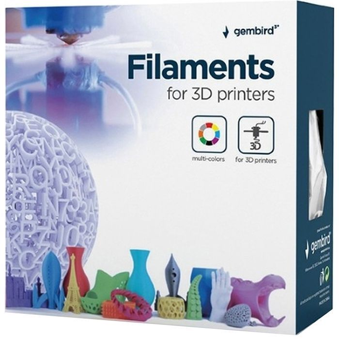 Пластик для 3D-принтера Gembird PETG, 1.75 мм, gray, 1 кг (3DP-PETG1.75-01-GR) изображение 4
